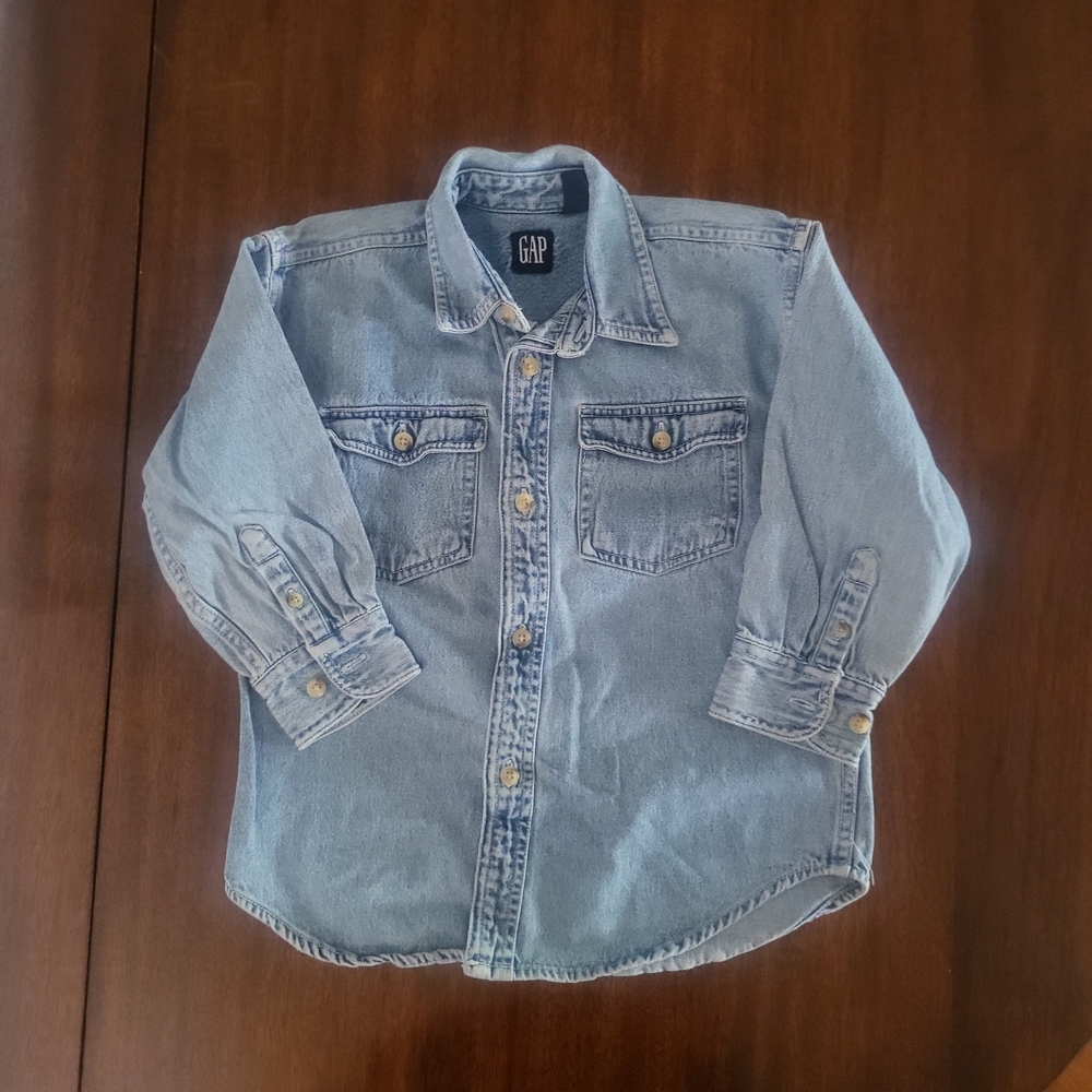 GAP Kids Blue Denim Shirt - Picture 1 of 5
